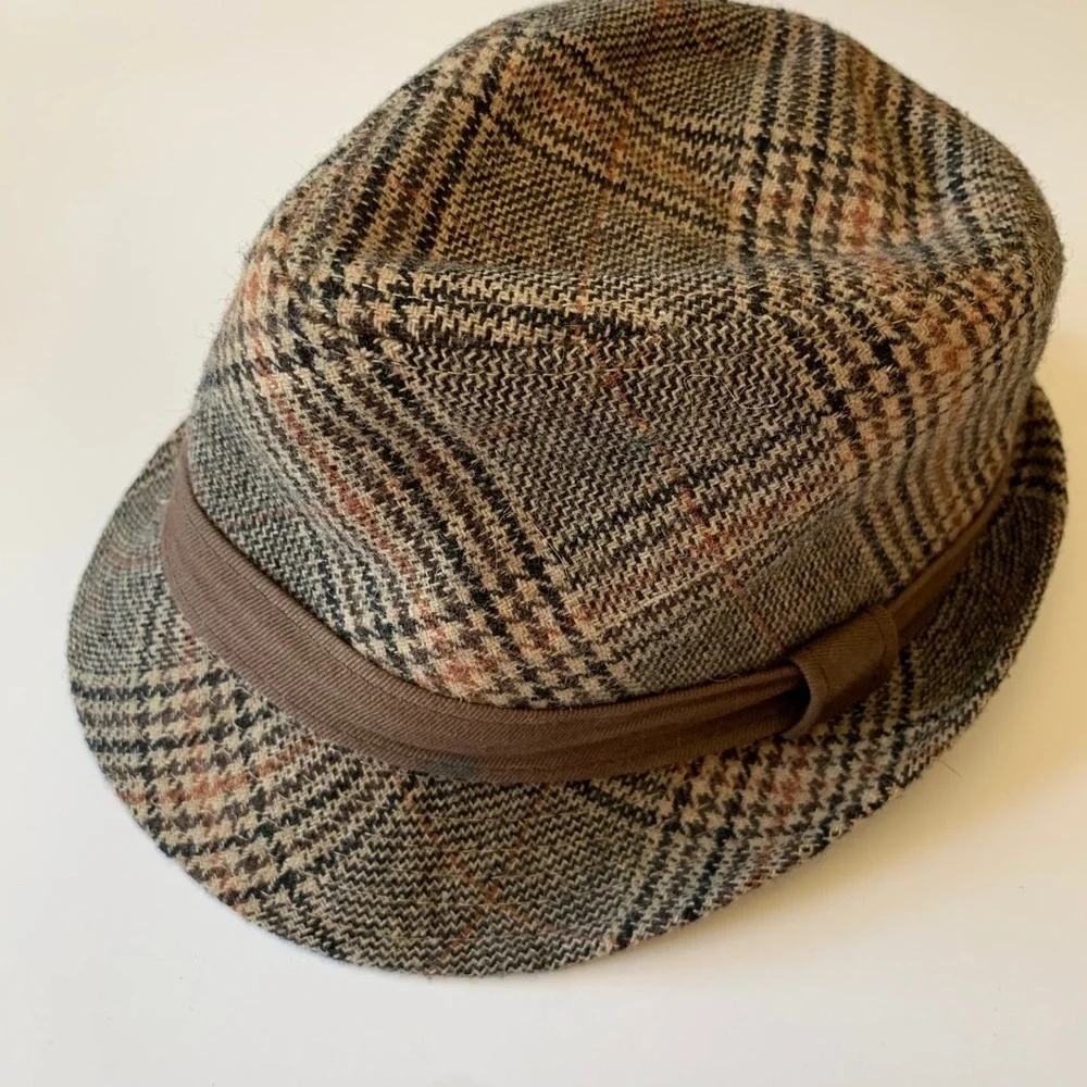 💸Wool Plaid Fedora Size 6-18 Months